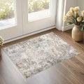 UERMEI 2x3 Entryway Area Rug: Washable Neutral Modern Abstract Small Rug by UERMEI