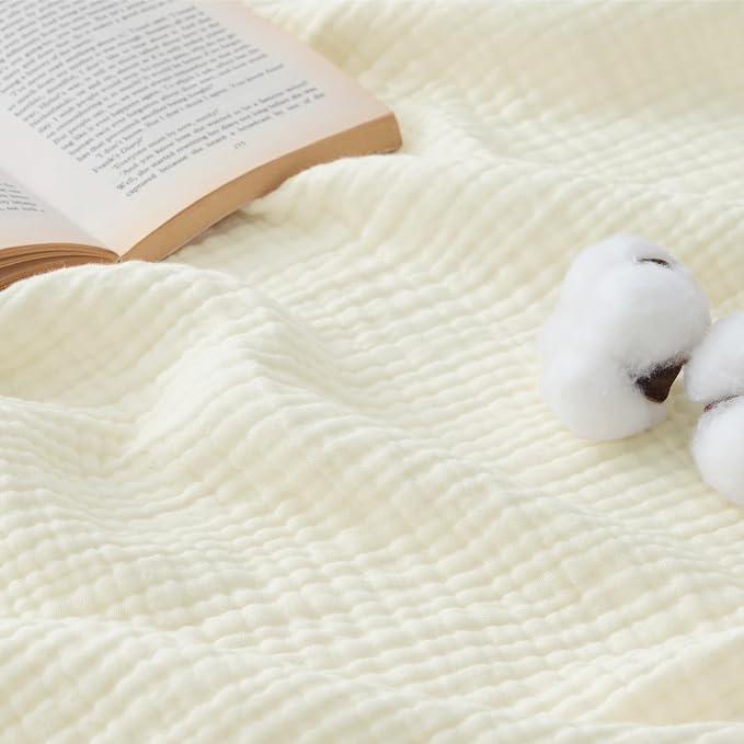 Bedsure 100% Cotton Muslin Blankets by BEDSURE