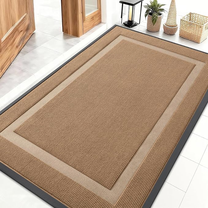OLANLY Front Door Mat Indoor Outdoor Entrance, Waterproof All-Season, by OLANLY