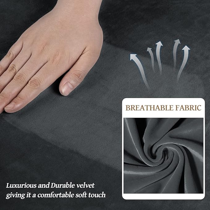 WEERRW 4 Pieces Velvet High Stretch Couch Covers - Image 4