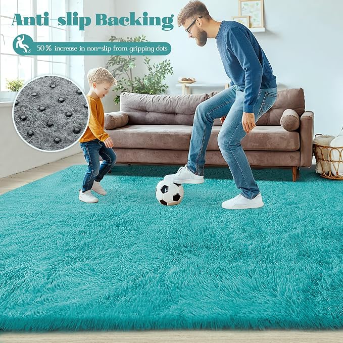 2x6 Runner Rug for Bedroom: Fluffy Shag Soft Washable Rugs Small Fuzzy Plush - Image 6