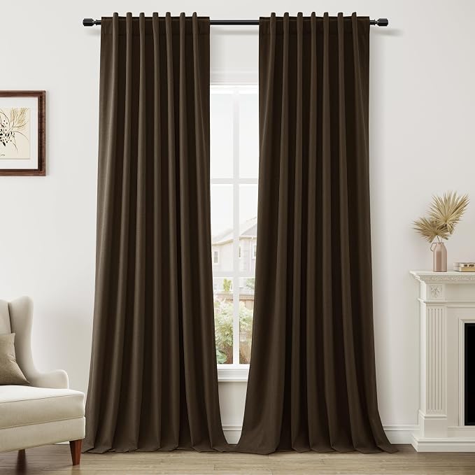 Guken 100% Blackout Curtains 96 Inch Length 2 Panels Set by Guken