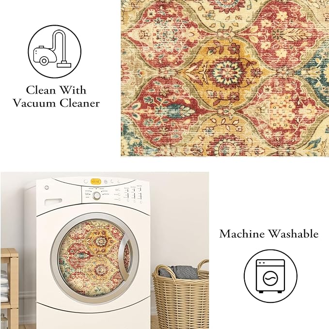 Lahome Moroccan Washable Small Area Rug, 3x5 Rug - Image 3