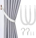 NICEEC 2 Pack Natural Cotton Rope Curtain Tiebacks Elegant Boho Style by NICEEC