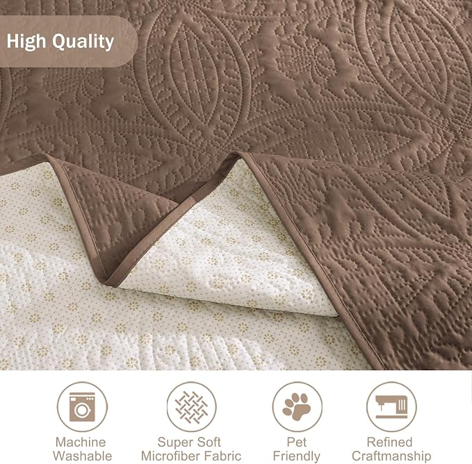 Quilted Grand Sofa Covers for 4 Cushion Couch, Couch Cover for Grand Sofa - Image 7