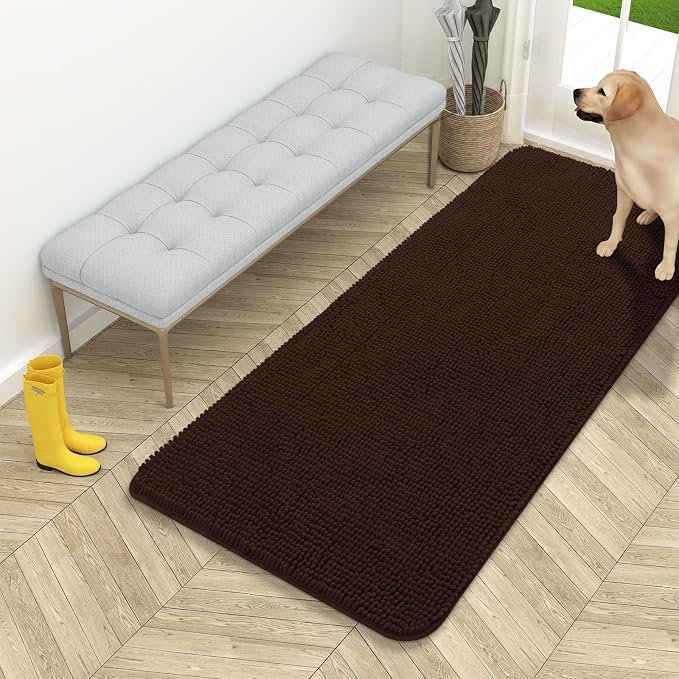 OLANLY Dog Door Mat for Muddy Paws 54x24, Absorbs Moisture and Dirt, Absorbent by OLANLY