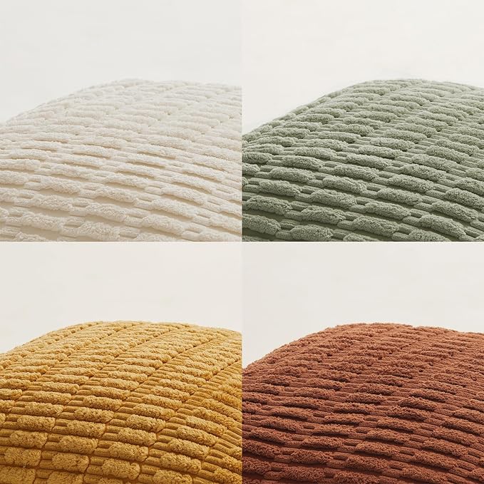 Fancy Homi 4 Packs Fall Decorative Throw Pillow Covers 16x16 Inch - Image 5