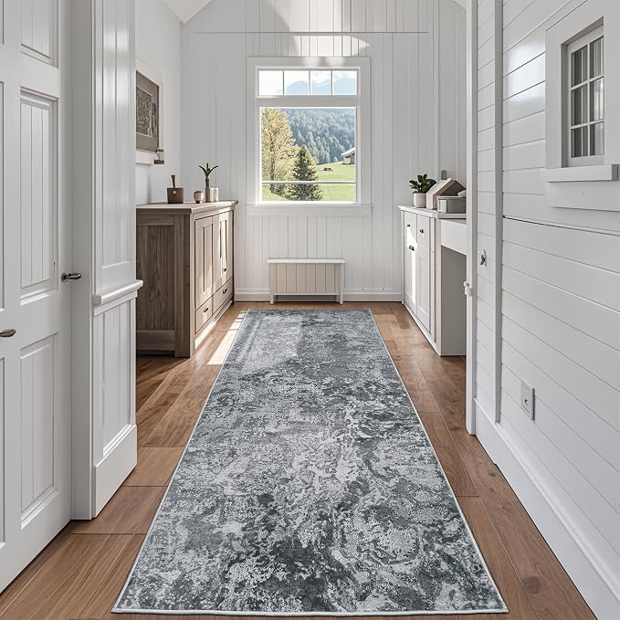 Runner Rug for Hallways Kitchen 2'6"x8' Washable Non Slip: Carpet Non Skid 8ft by Aelenmu
