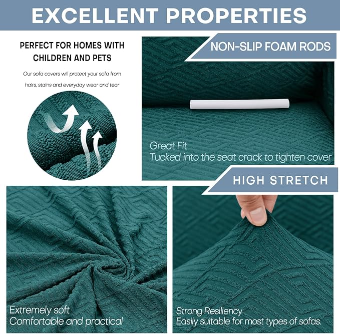 ZNSAYOTX 1 Piece Jacquard Couch Covers - Image 4