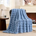 Cozy Bliss Faux Fur Bubble Throw Blanket by CozyBliss