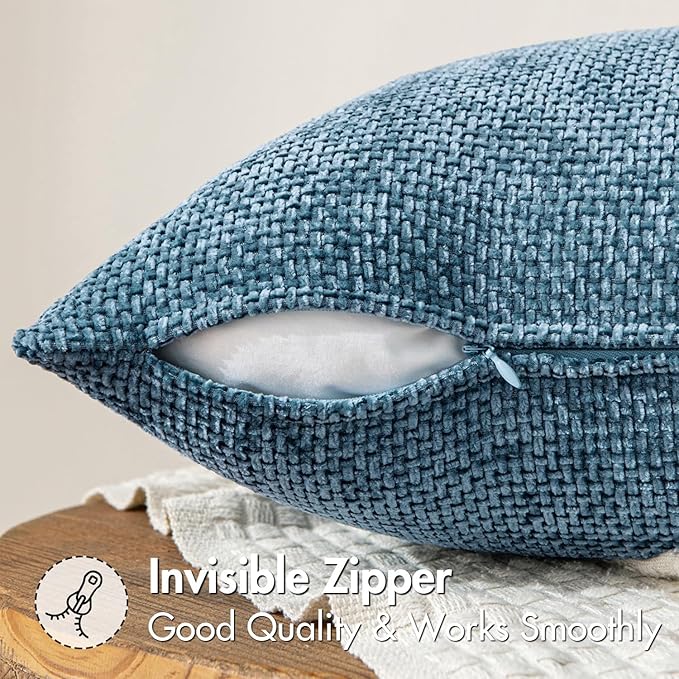 MIULEE Pack of 2 Couch Throw Pillow Covers 18x18 Inch Coastal Blue Modern Boho - Image 5