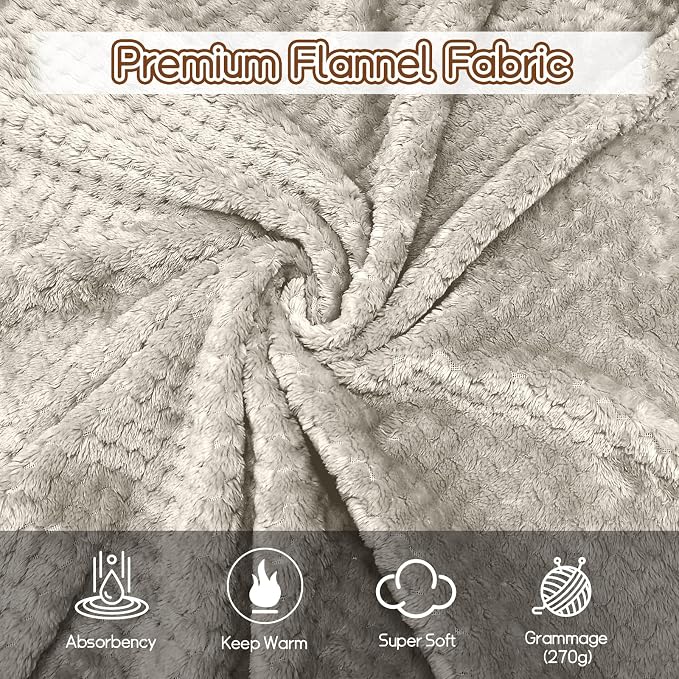 4 Pack Fleece Throw Blankets 50x60 Inches - Image 5