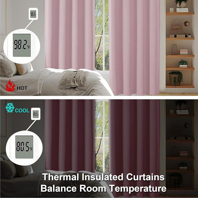 Simplebrand Ava Blush Blackout Curtains - Image 6