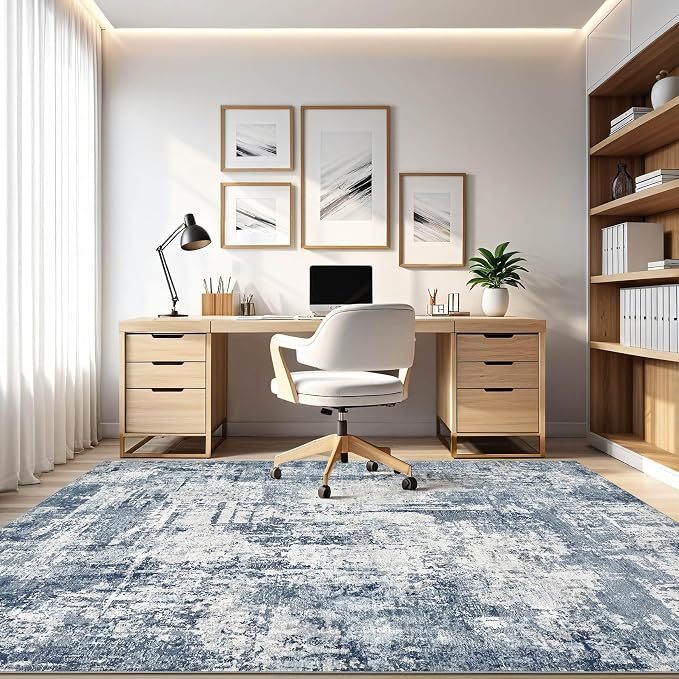 LOONGRUG 7x10 Area Rug Washable Large Neutral Modern Living Room Rugs | - Image 8