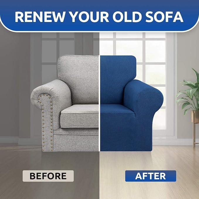 KEKUOU Stretch Single Sofa Slipcover 1 Piece Couch Sofa Cover Furniture - Image 7