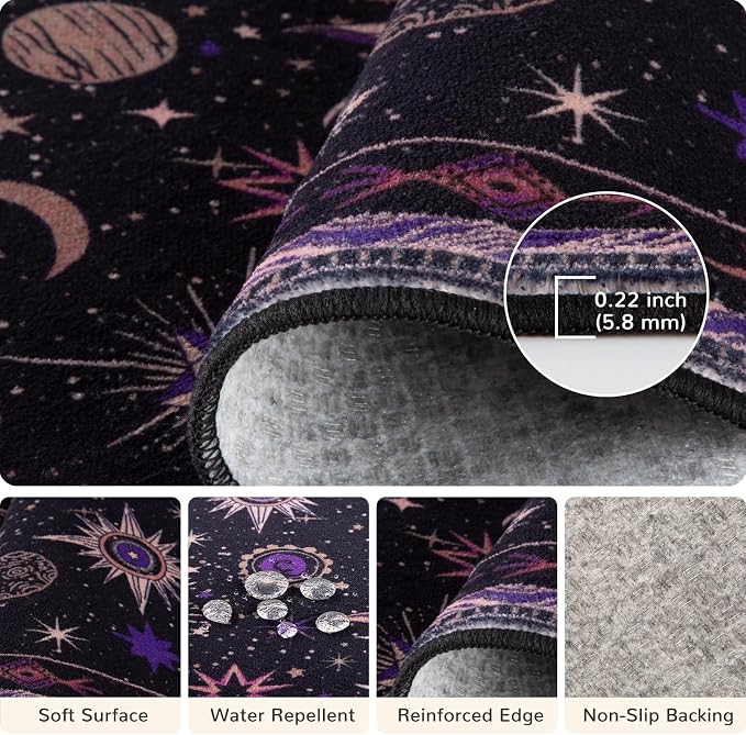 Vacuum-Friendly, 10x14 Washable Area Rug - Image 2
