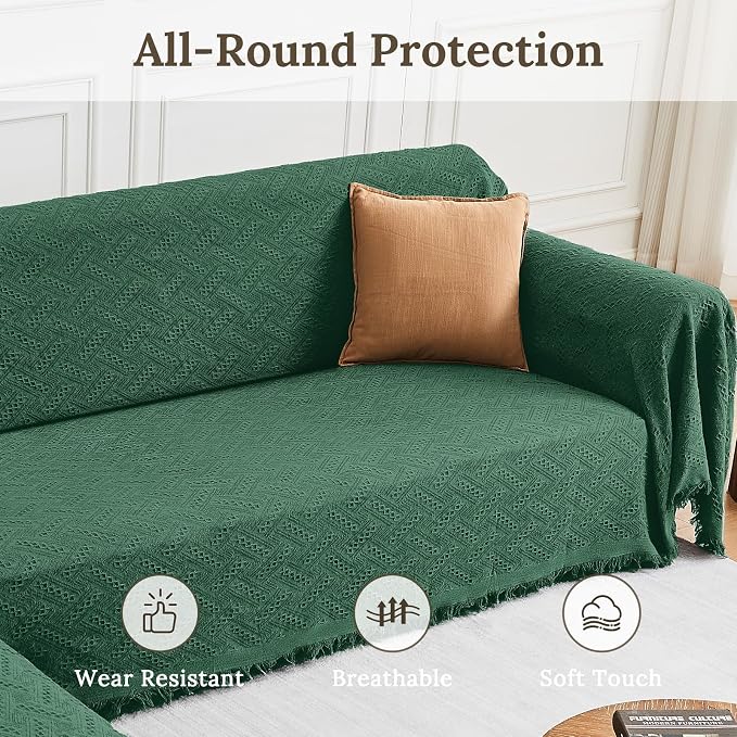 HOMERILLA Christmas Couch Covers, Sectional Couch Covers L Shaped Sofa Cover - Image 4