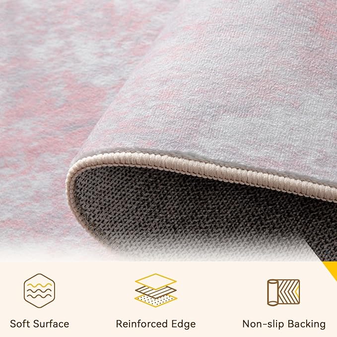 Washable Area Rugs 2'x3' Non-Slip Modern Abstract Soft - Image 3