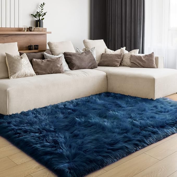 LOCHAS Soft Fluffy Faux Fur Rugs - Image 2