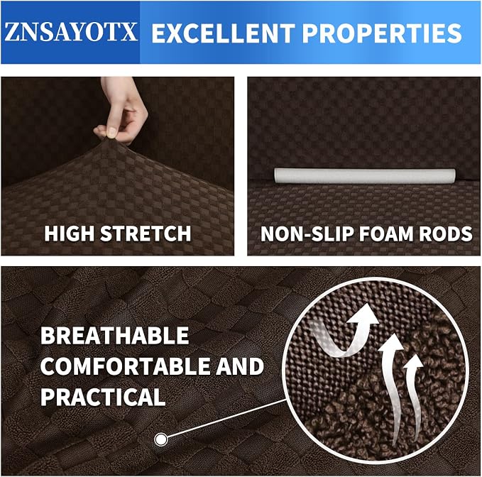ZNSAYOTX 1 Piece Jacquard Couch Covers - Image 4