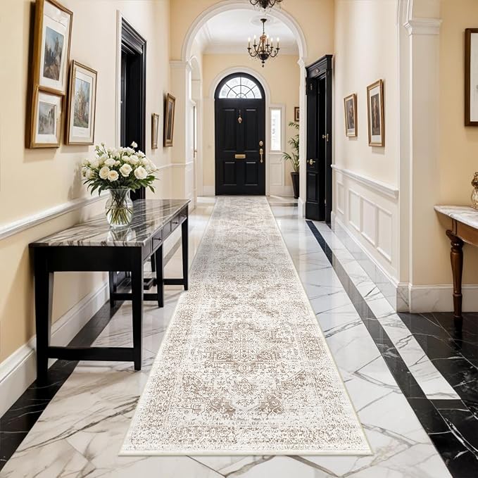 Washable 2'6''x16' Runner Rug by EISUROM