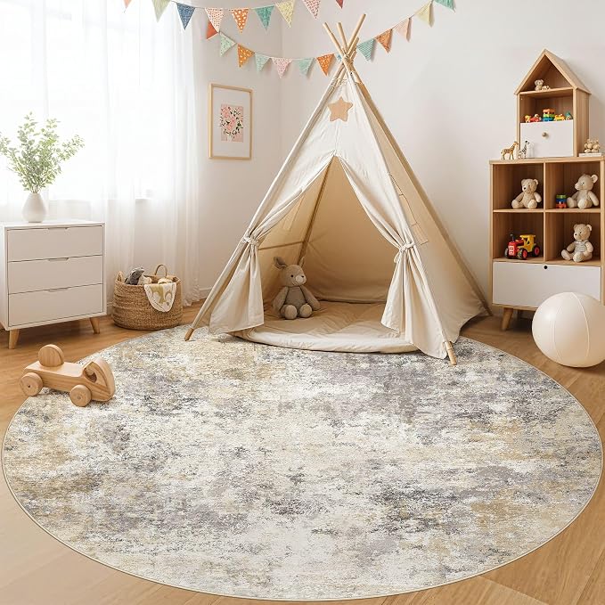 UERMEI 8ft Round Area Rug Living Room Rugs - Image 4