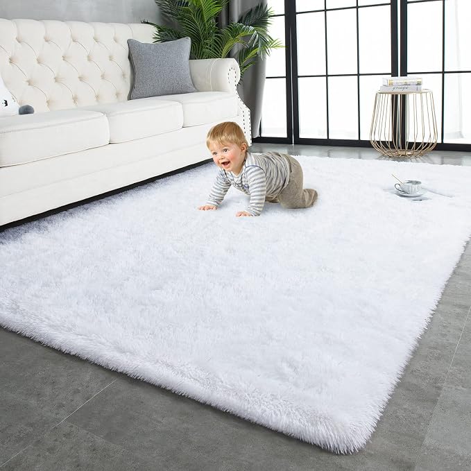 TWINNIS Super Soft Shaggy Rugs Fluffy Carpets 6x9 Feet, Indoor Modern Plush by TWINNIS