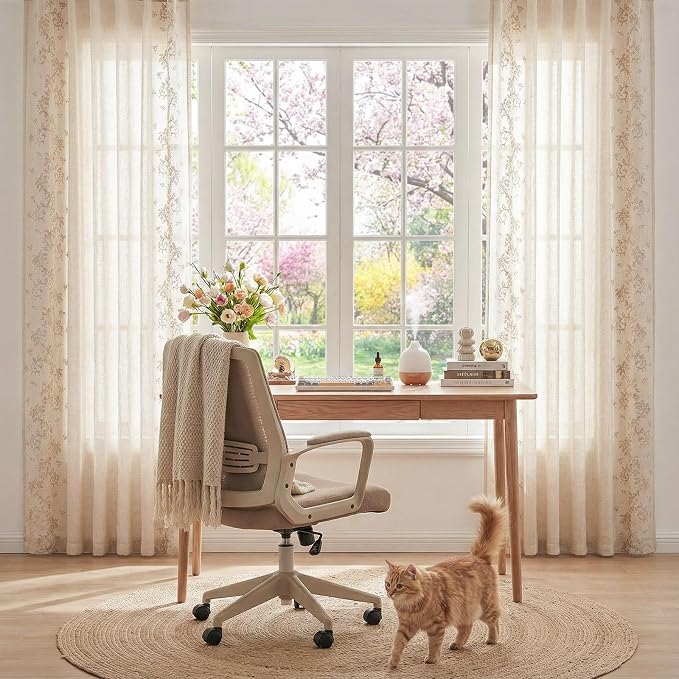 jinchan Evelyn Embroidered Linen Curtains - Image 5