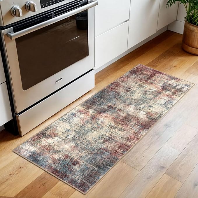 IOHOUZE Abstract Runner Rug 2x5 Ft Washable Runners - Image 2