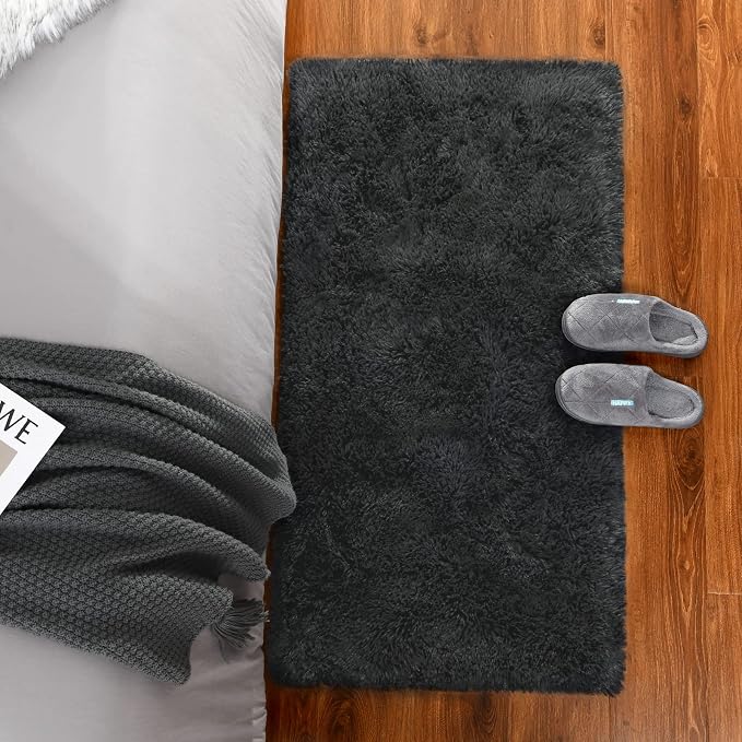 Chicrug Soft Runner Rug for Bedroom Living Room Plush Fluffy Rug 2x3 Feet - Image 2