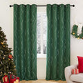 Deconovo Green Curtains, Christmas Blackout Drapes, Thermal Insulated by Deconovo