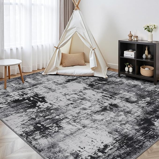 Rugflix 5x7 Area Rugs for Living Room, Washable Large Rug Stain-Resistant Low - Image 8