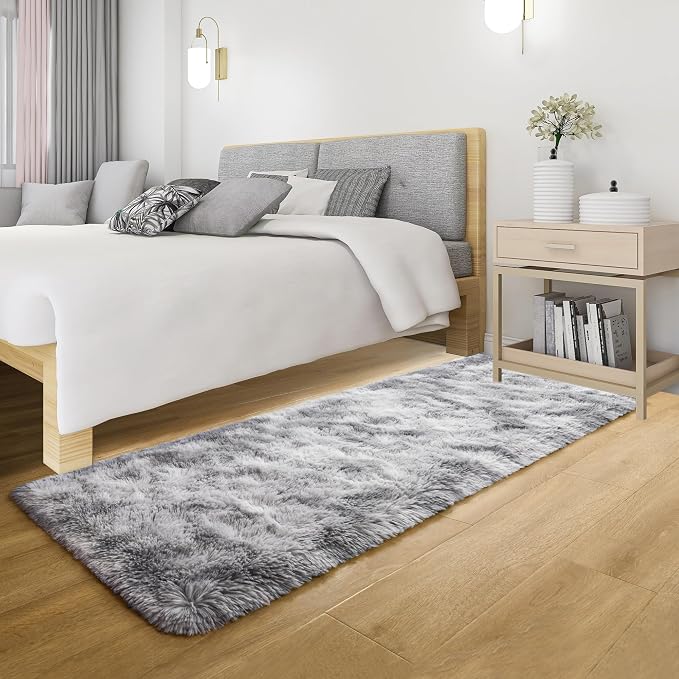 Tepook Fluffy Runner Rugs for Bedroom Aesthetic 2x6 Feet, Shag Soft Bedside Rug - Image 6