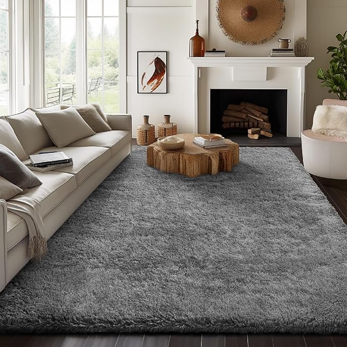 Ophanie 7x9 Area Rugs, Upgrade Non-Slip Fluffy Soft Rugs - Image 3