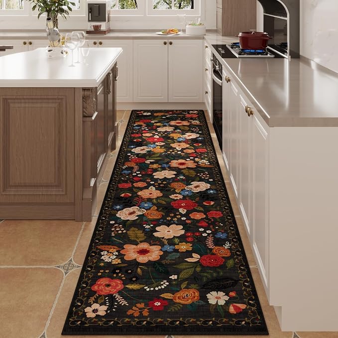 Rugcomf Runners for Hallways Kitchen Rug Non Slip 2'x 10' Long Washable Runner - Image 2