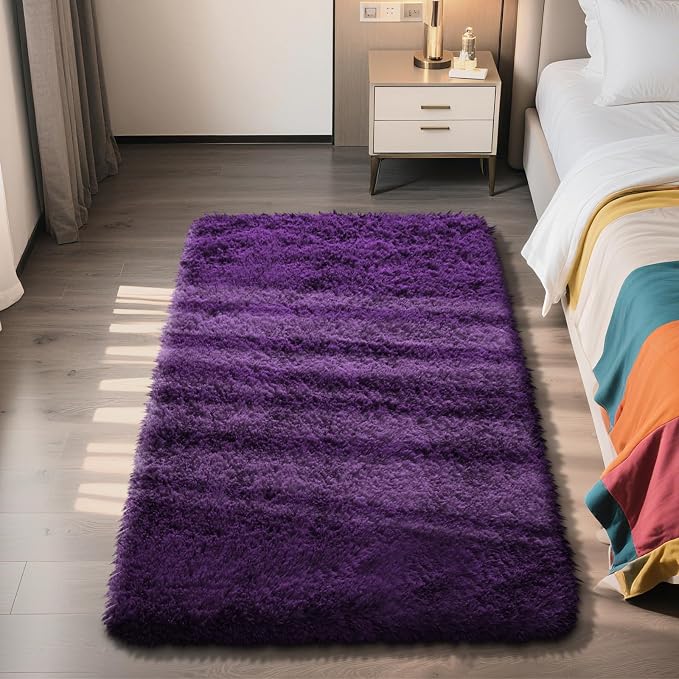 Shag Area Rug for Bedroom 3x5, Soft Fuzzy Rug Non-Shedding Indoor Plush Carpet - Image 7