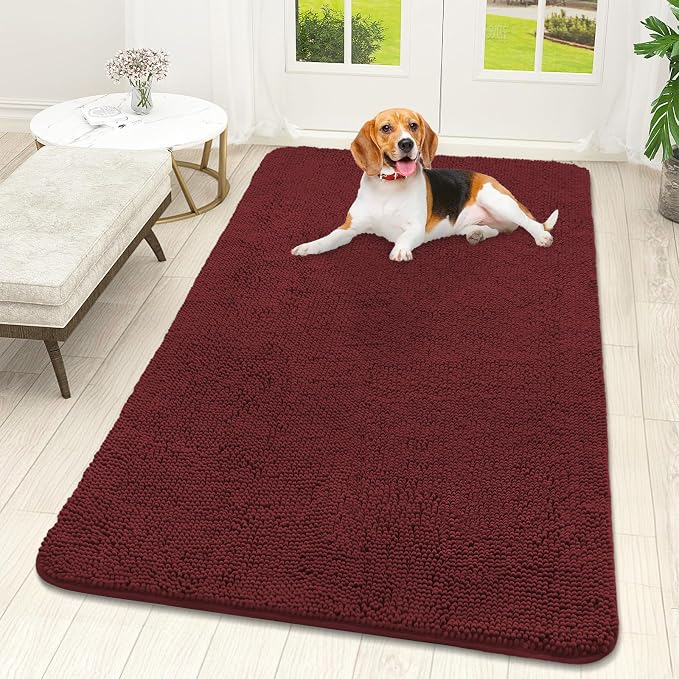 OLANLY Dog Door Mat for Muddy Paws 59x32, Absorbs Moisture and Dirt, Absorbent by OLANLY