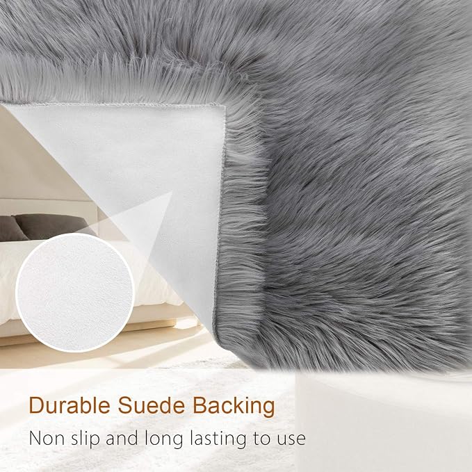 LOCHAS Soft Fluffy Faux Fur Rugs - Image 4