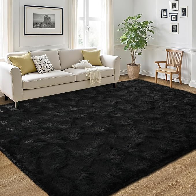 LOCHAS Ultra Soft Indoor Modern Area Rugs Fluffy Living Room Carpets by LOCHAS
