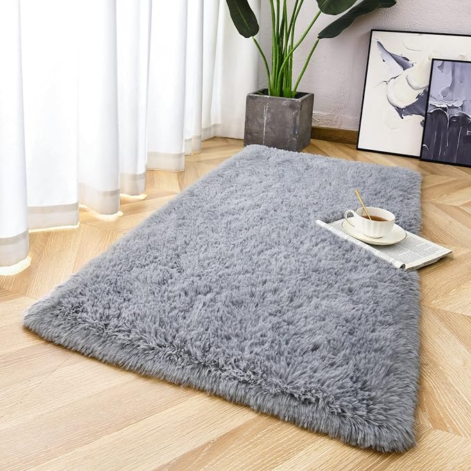 Chicrug Soft Runner Rug for Bedroom Living Room Plush Fluffy Rug 2x3 Feet - Image 2