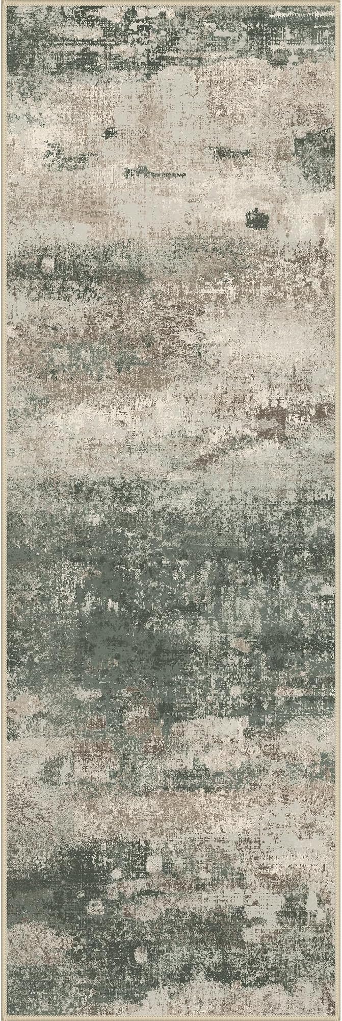 Runner Rug for Hallway Kitchen, Soft Modern Abstract Throw Rugs, Low Pile Floor - Image 5