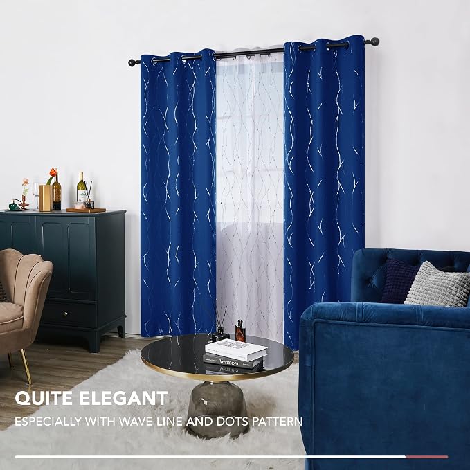 Deconovo Blackout Curtains, 38 x 84 Inch Drapes - Image 3