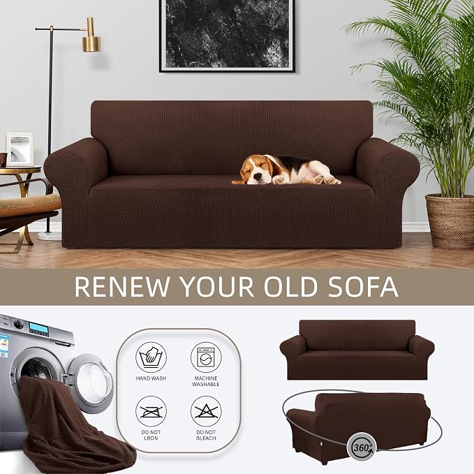 KEKUOU Stretch Sofa Cover Slipcover ，Couch Covers - Image 3
