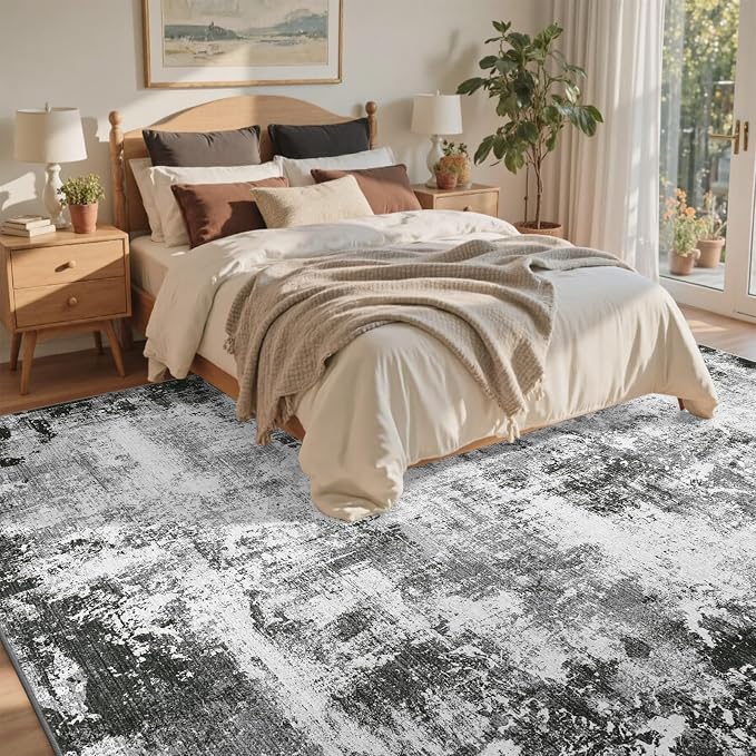 4x6 Ft Area Rugs for Living Room, Soft Non-Slip Washable Rugs Modern Abstract - Image 4