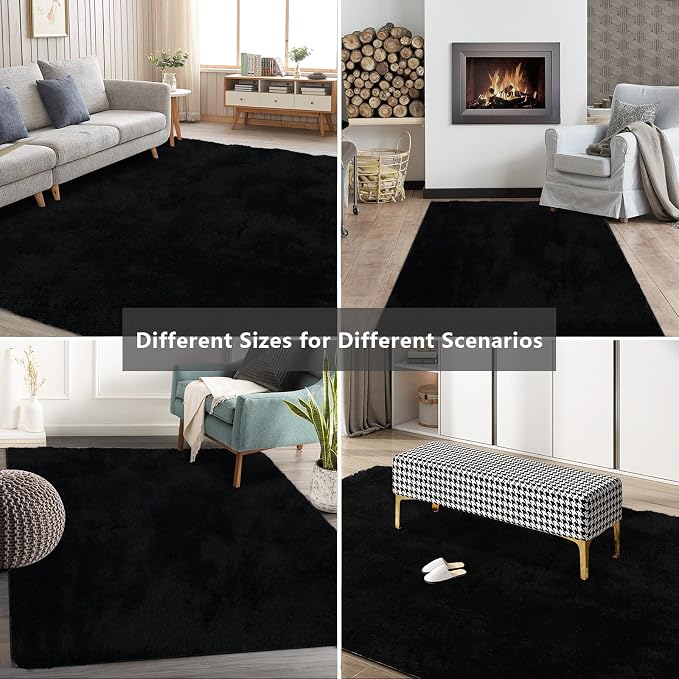 Shag Area Rugs for Bedroom Living Room, 5X8 Ultra Soft Fluffy Area Rugs for Dorm - Image 9
