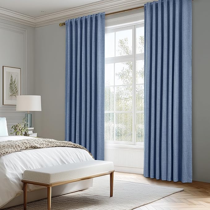 MIULEE 100% Blackout Linen Curtains - Image 8