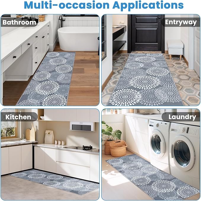 StepRite Runner Rug 2 x 6 ft, Washable Rugs, Hallway Runner Rugs, Kitchen - Image 6
