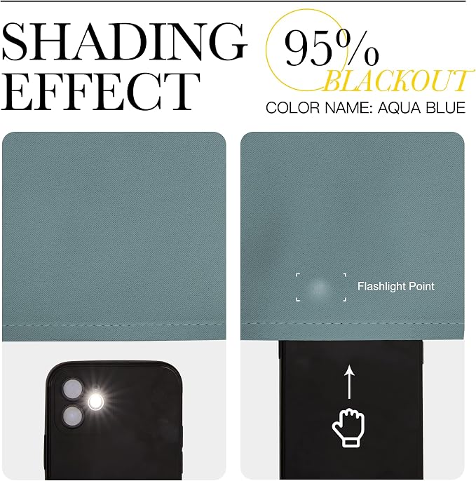 NICETOWN Modern Blackout Curtains Noise Reducing, 2 Panels, W55 x L108 -Inch - Image 5