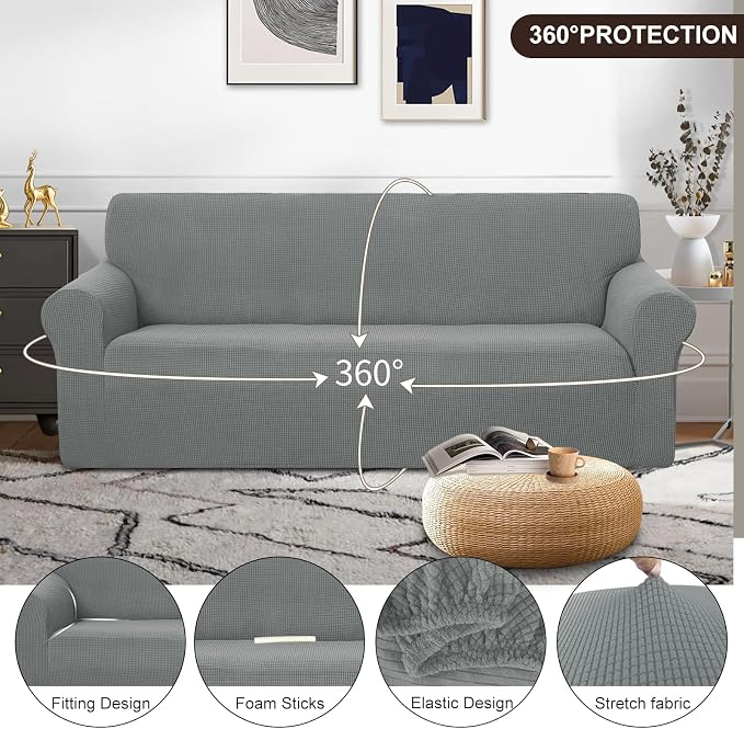 U-NICE HOME Stretch Couch Cover Sofa Cover Sofa Slipcover Furniture Protector - Image 3