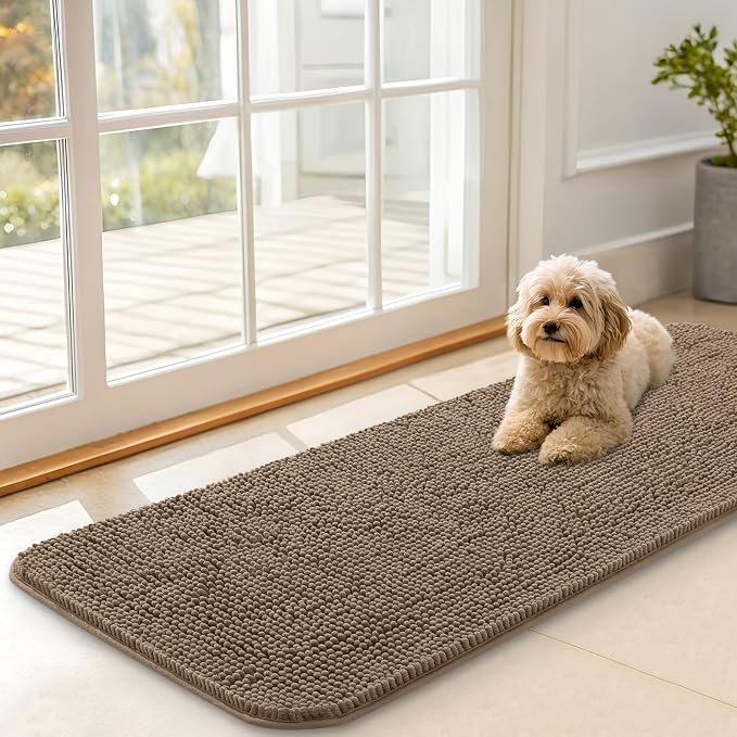 OLANLY Dog Door Mat for Muddy Paws 47x17, Absorbs Moisture and Dirt, Absorbent by OLANLY